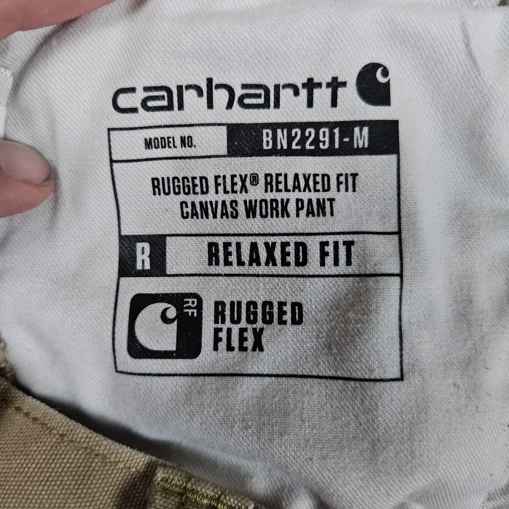 Carhartt‎ Mens Rugged Flex Relaxed Fit Canvas Work Pants Beige 34x30